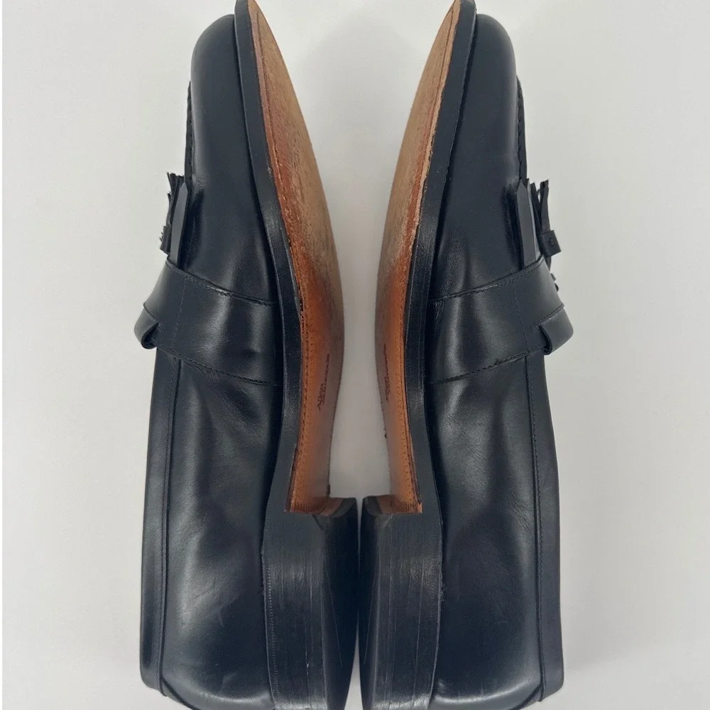 Allen Edmonds Newport Mens Tassel Loafers 13 D Black Kiltie Leather Dress Shoes